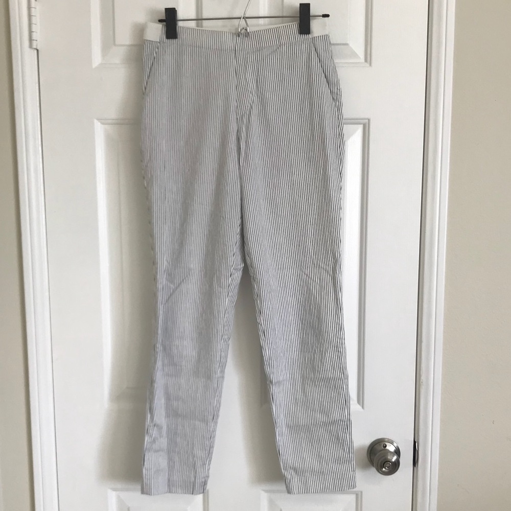 Uniqlo stripe smart ankle pants